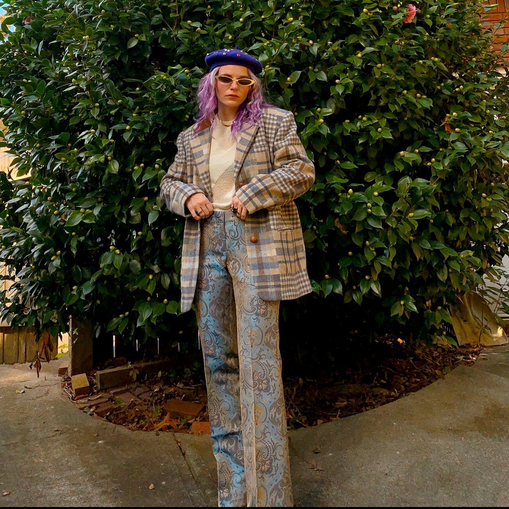 Vtg Brocade Express Trousers